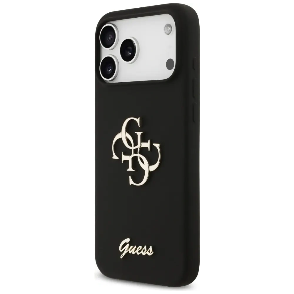 Etui Guess Silicone Big 4G Script do Apple iPhone 17 Pro Max czarny