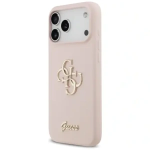 Etui Guess Silicone Big 4G Script do Apple iPhone 17 Pro Max różowy
