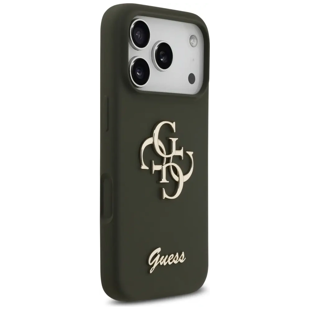 Etui Guess Silicone Big 4G Script do Apple iPhone 17 Pro Max khaki