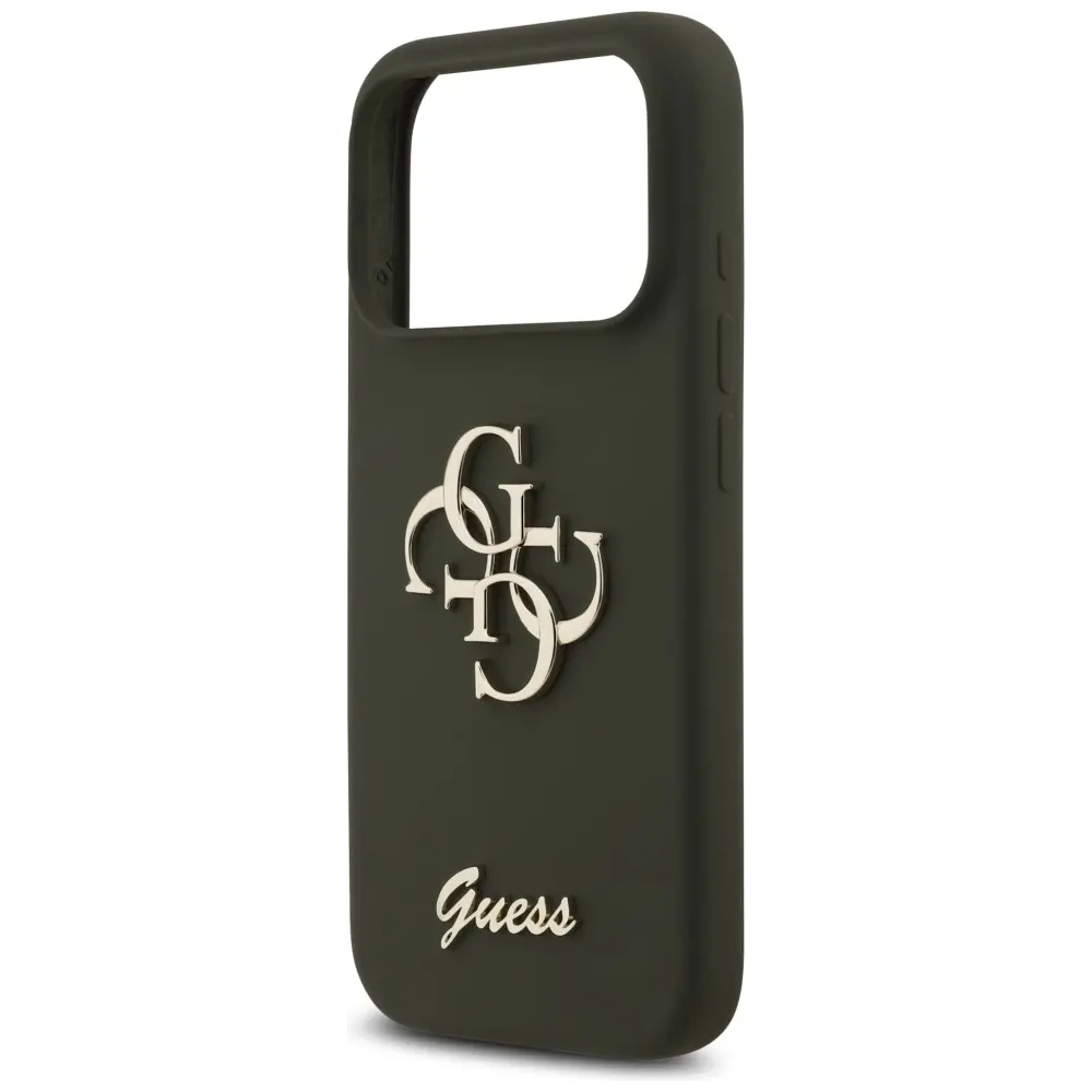 Etui Guess Silicone Big 4G Script do Apple iPhone 17 Pro Max khaki