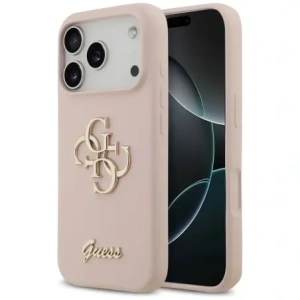 Etui Guess Silicone Big 4G Script do Apple iPhone 17 Pro różowy
