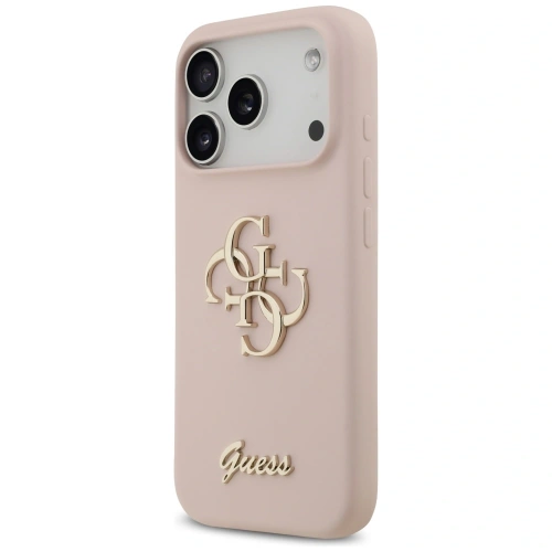 Etui Guess Silicone Big 4G Script do Apple iPhone 17 Pro różowy
