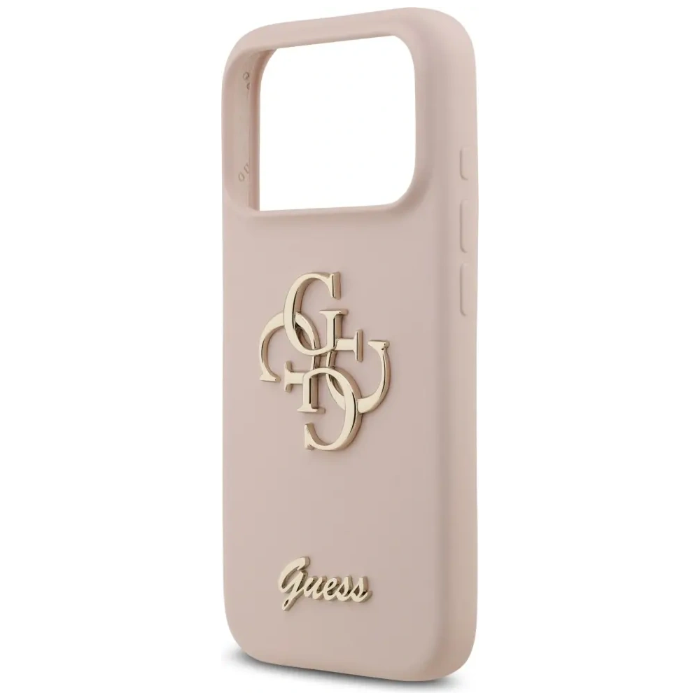 Etui Guess Silicone Big 4G Script do Apple iPhone 17 Pro różowy