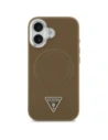 Etui Guess Triangle Logo MagSafe do Apple iPhone 17 brązowy