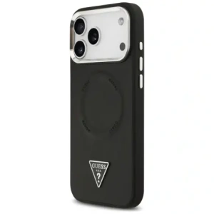 Etui Guess Triangle Logo MagSafe do Apple iPhone 17 Pro czarny
