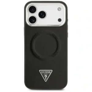 Etui Guess Triangle Logo MagSafe do Apple iPhone 17 Pro czarny