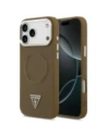 Etui Guess Triangle Logo MagSafe do Apple iPhone 17 Pro Max brązowy