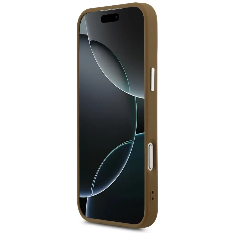 Etui Guess Triangle Logo MagSafe do Apple iPhone 17 Pro Max brązowy