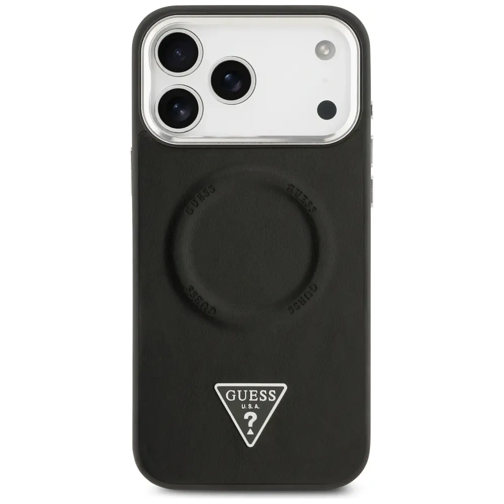 Etui Guess Triangle Logo MagSafe do Apple iPhone 17 Pro Max czarny