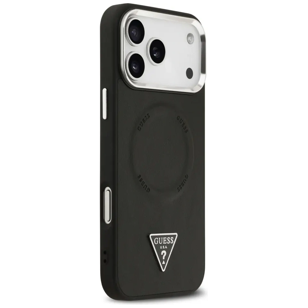 Etui Guess Triangle Logo MagSafe do Apple iPhone 17 Pro Max czarny