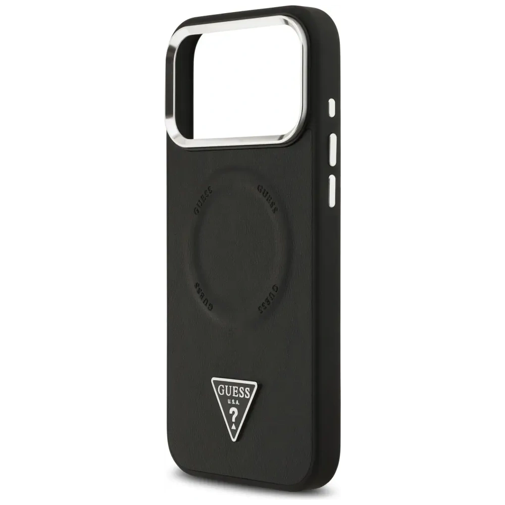 Etui Guess Triangle Logo MagSafe do Apple iPhone 17 Pro Max czarny