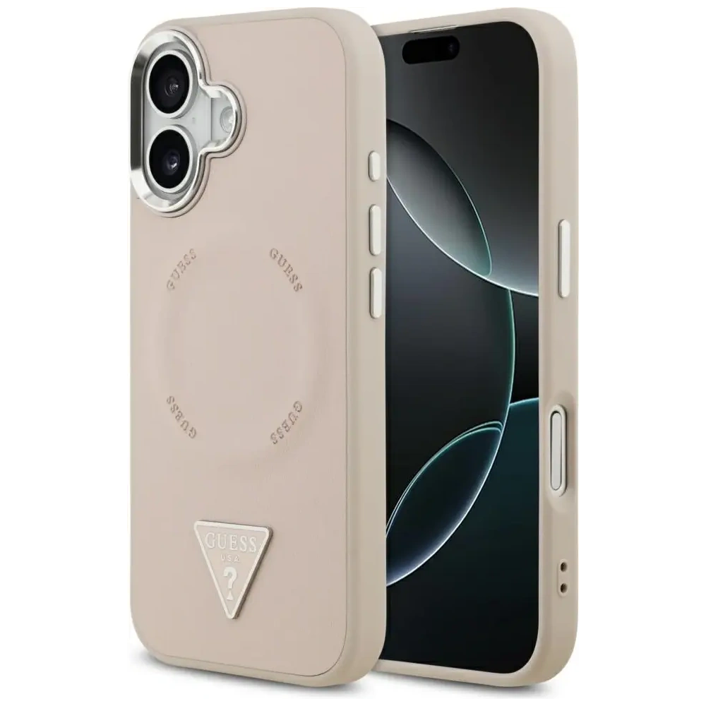 Etui Guess Triangle Logo MagSafe do Apple iPhone 17 różowy