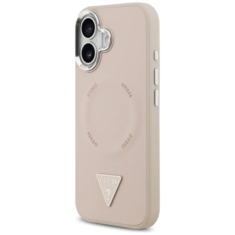 Etui Guess Triangle Logo MagSafe do Apple iPhone 17 różowy