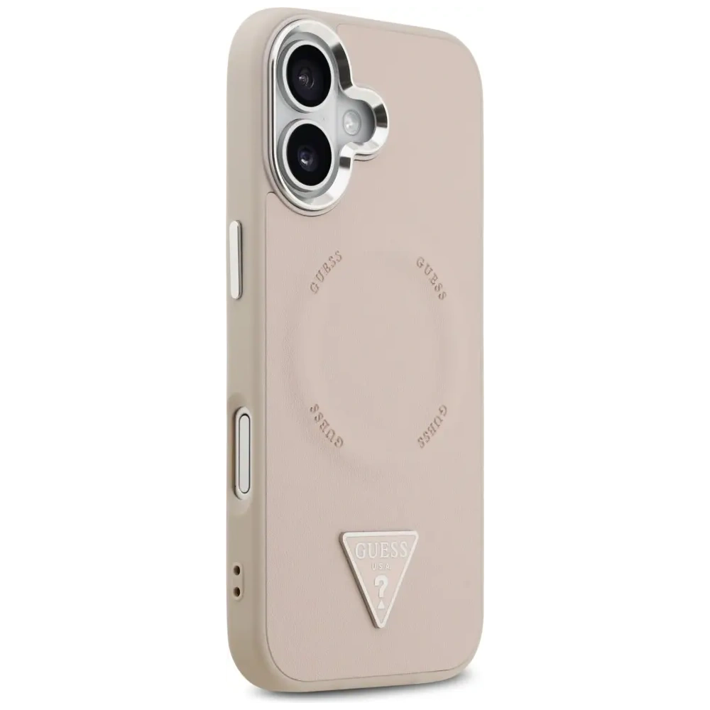 Etui Guess Triangle Logo MagSafe do Apple iPhone 17 różowy
