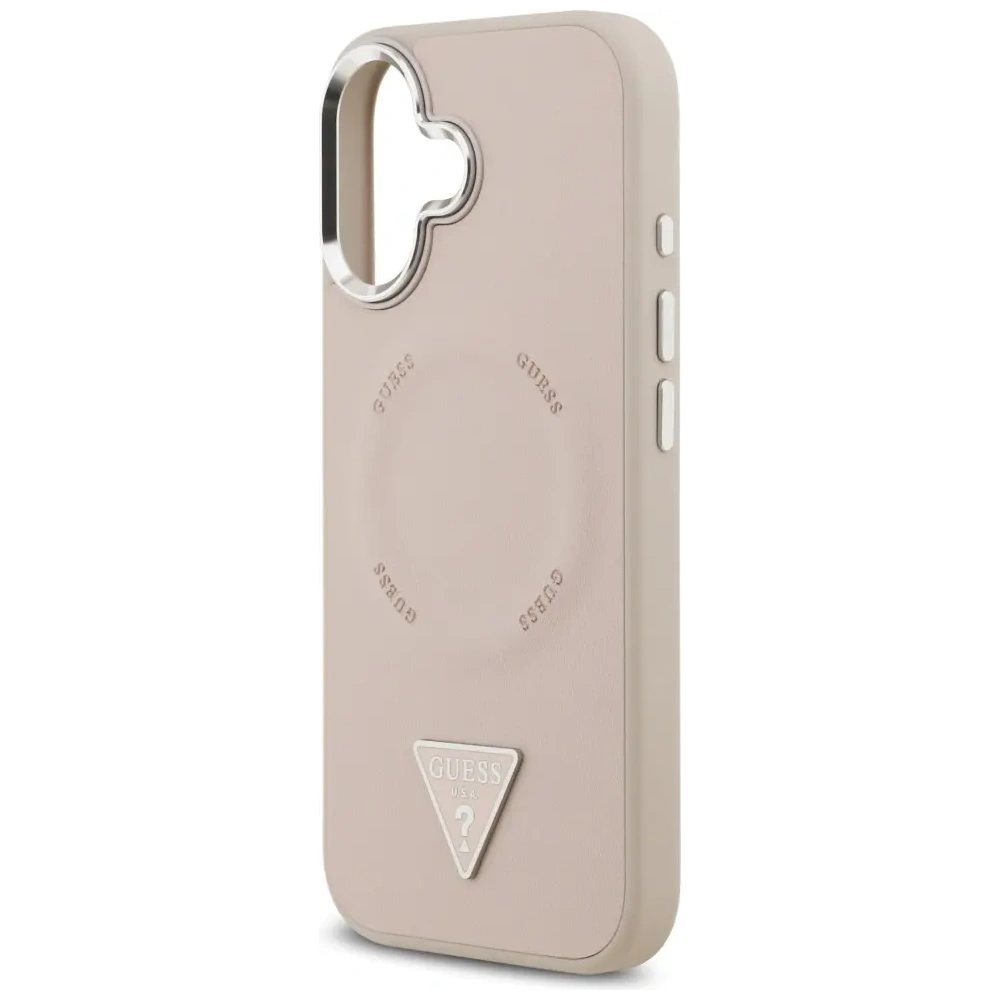 Etui Guess Triangle Logo MagSafe do Apple iPhone 17 różowy