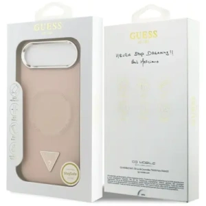 Etui Guess Triangle Logo MagSafe do Apple iPhone Air różowy