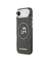 Etui Karl Lagerfeld IML Glitter Karl & Choupette Heads Logo MagSafe do Apple iPhone Air czarny
