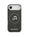 Etui Karl Lagerfeld IML Glitter Karl & Choupette Heads Logo MagSafe do Apple iPhone Air czarny