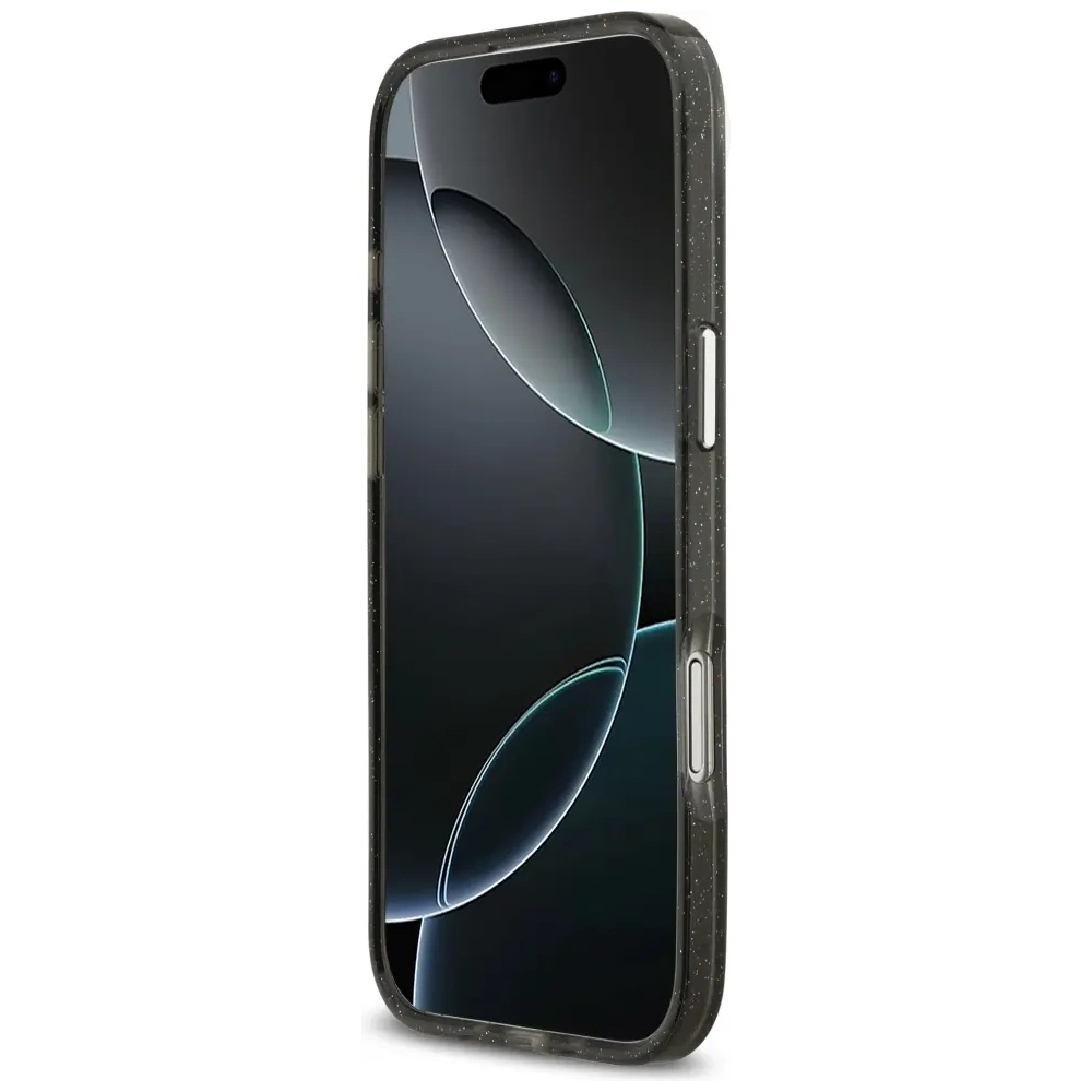 Etui Karl Lagerfeld IML Glitter Karl & Choupette Heads Logo MagSafe do Apple iPhone Air czarny