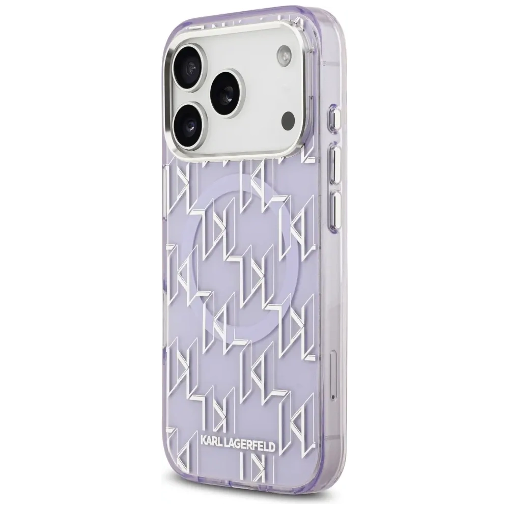 Etui Karl Lagerfeld IML KL Monogram MagSafe do Apple iPhone 17 Pro fioletowy