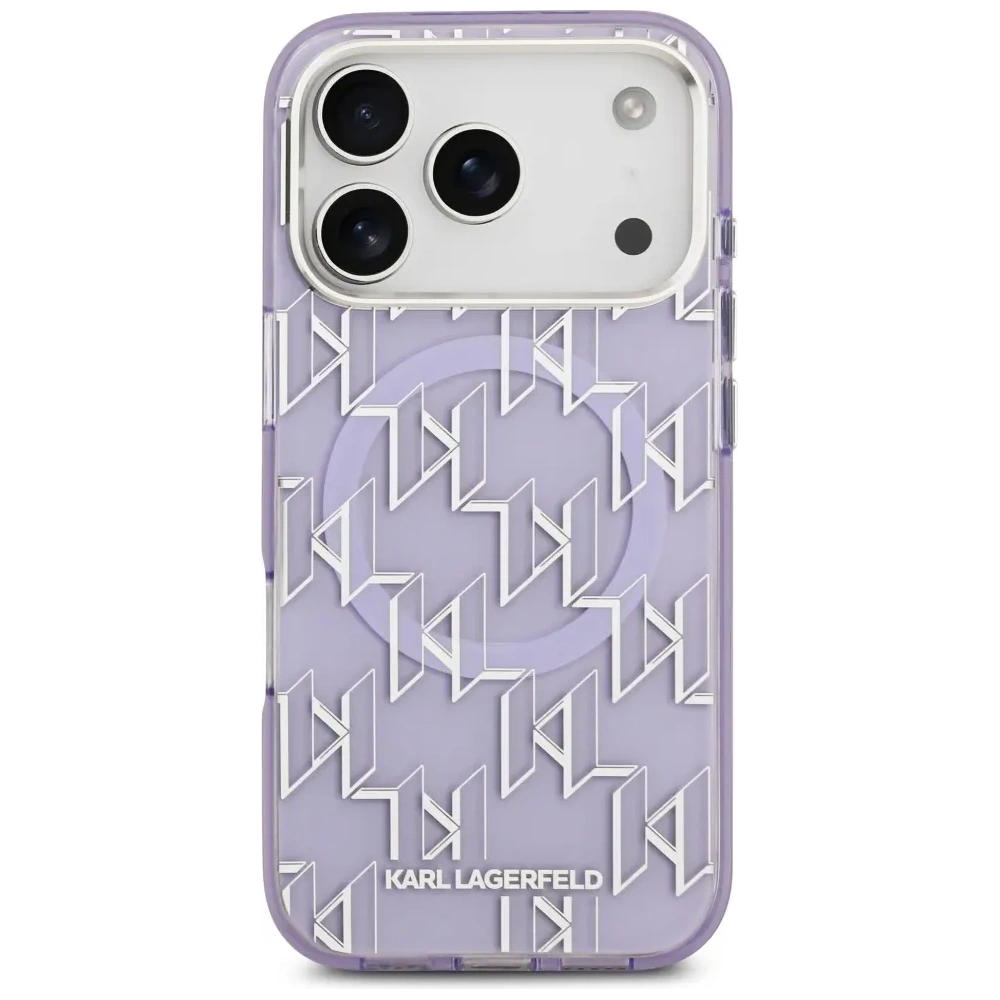 Etui Karl Lagerfeld IML KL Monogram MagSafe do Apple iPhone 17 Pro fioletowy