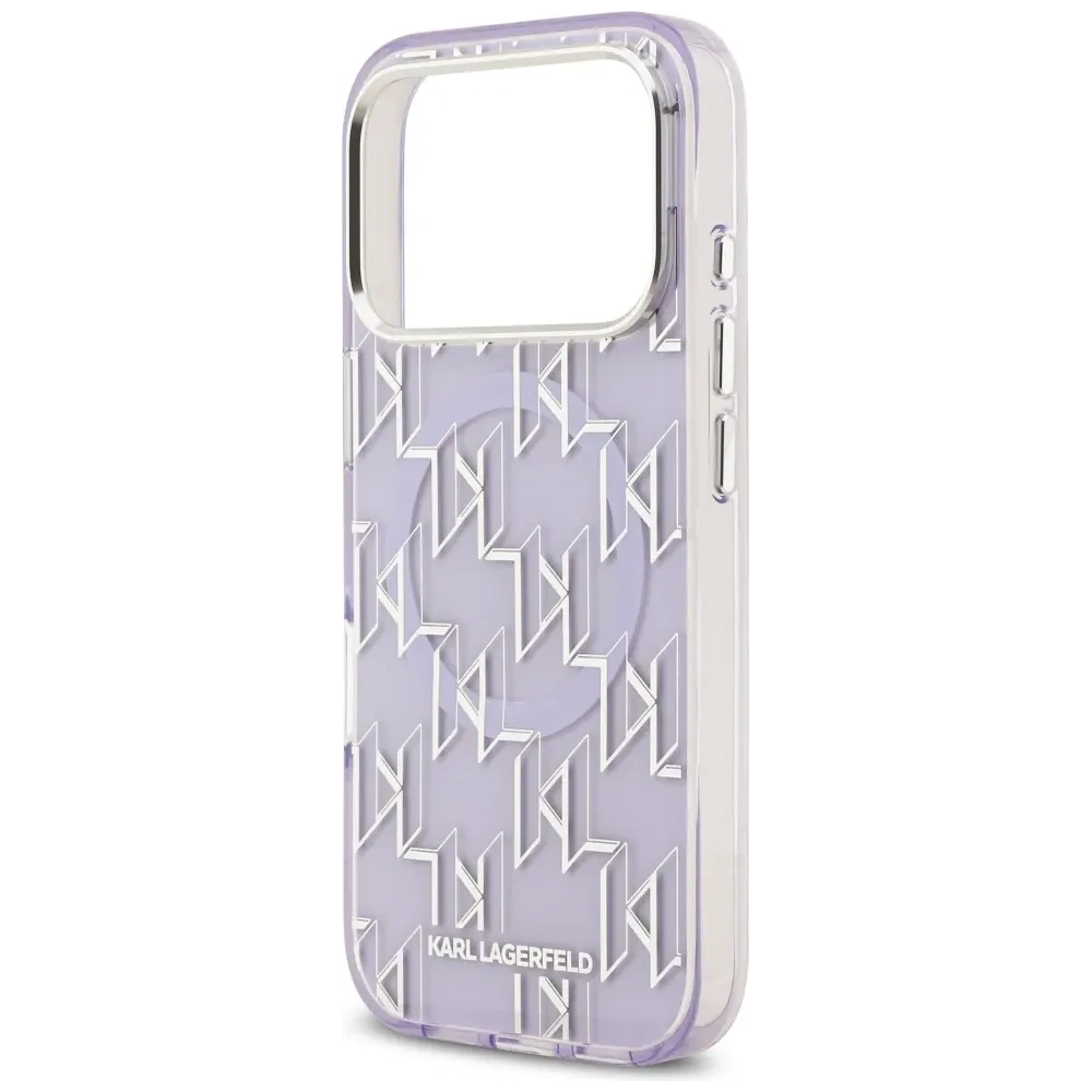 Etui Karl Lagerfeld IML KL Monogram MagSafe do Apple iPhone 17 Pro fioletowy