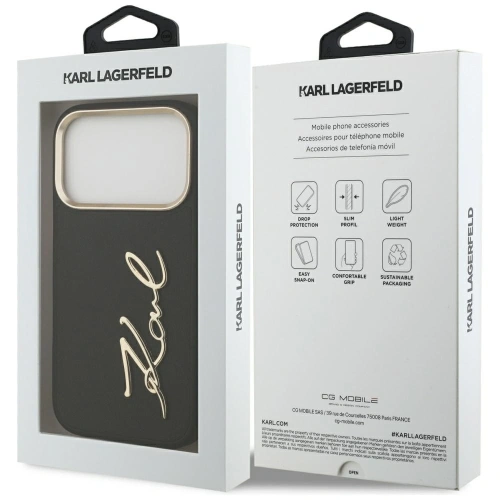 Etui Karl Lagerfeld Karl Script Logo do Apple iPhone 17 Pro czarny