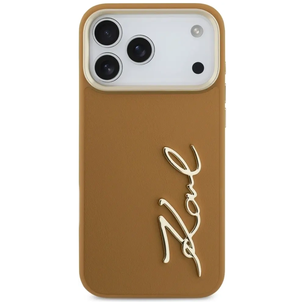 Etui Karl Lagerfeld Karl Script Logo do Apple iPhone 17 Pro Max brązowy