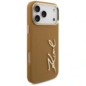 Etui Karl Lagerfeld Karl Script Logo do Apple iPhone 17 Pro Max brązowy