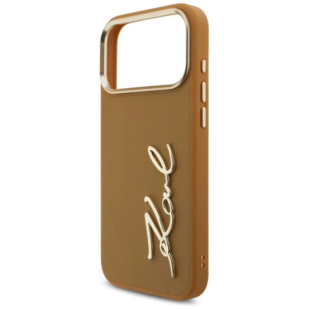 Etui Karl Lagerfeld Karl Script Logo do Apple iPhone 17 Pro Max brązowy