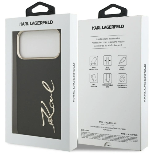 Etui Karl Lagerfeld Karl Script Logo do Apple iPhone 17 Pro Max czarny