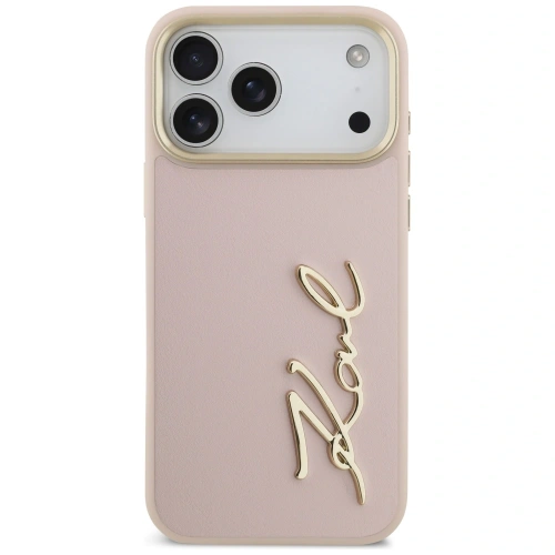 Etui Karl Lagerfeld Karl Script Logo do Apple iPhone 17 Pro Max różowy