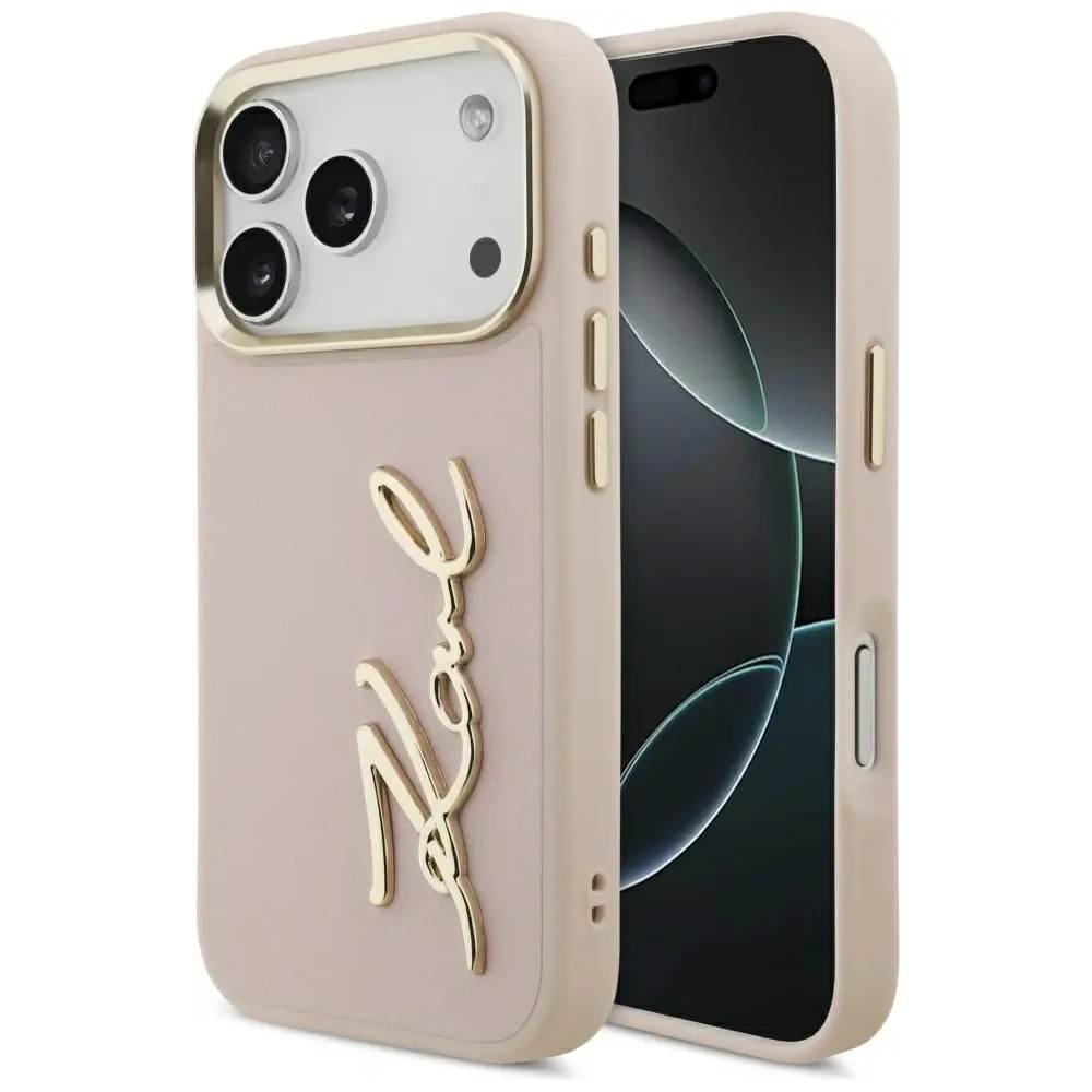 Etui Karl Lagerfeld Karl Script Logo do Apple iPhone 17 Pro różowy