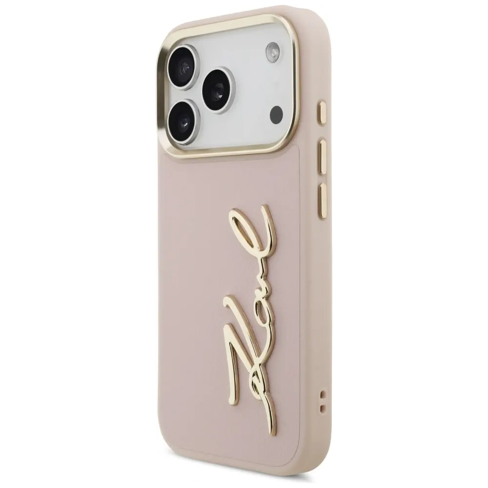 Etui Karl Lagerfeld Karl Script Logo do Apple iPhone 17 Pro różowy