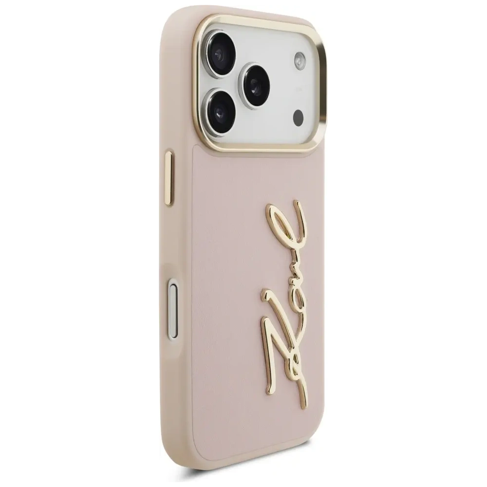 Etui Karl Lagerfeld Karl Script Logo do Apple iPhone 17 Pro różowy