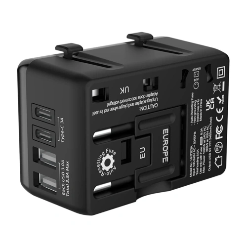 Adapter podróżny 4w1 Blitzwolf BW-TA1 2xUSB-A, USB-C, USB-C PD 20W