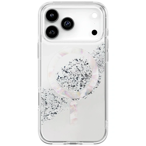 Etui UNIQ Coehl Crystelle do Apple iPhone 17 Pro Max Magnetic Charging srebrny