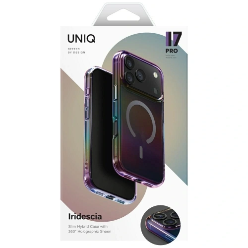 Etui UNIQ Iridescia do Apple iPhone 17 Pro MagClick Charging midnight quartz