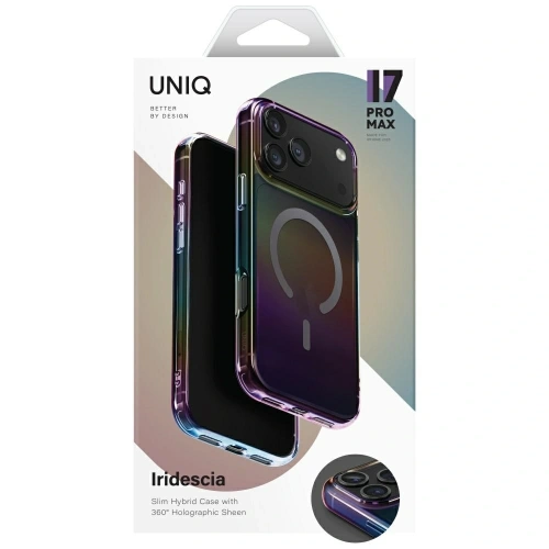 Etui UNIQ Iridescia do Apple iPhone 17 Pro Max MagClick Charging midnight quartz