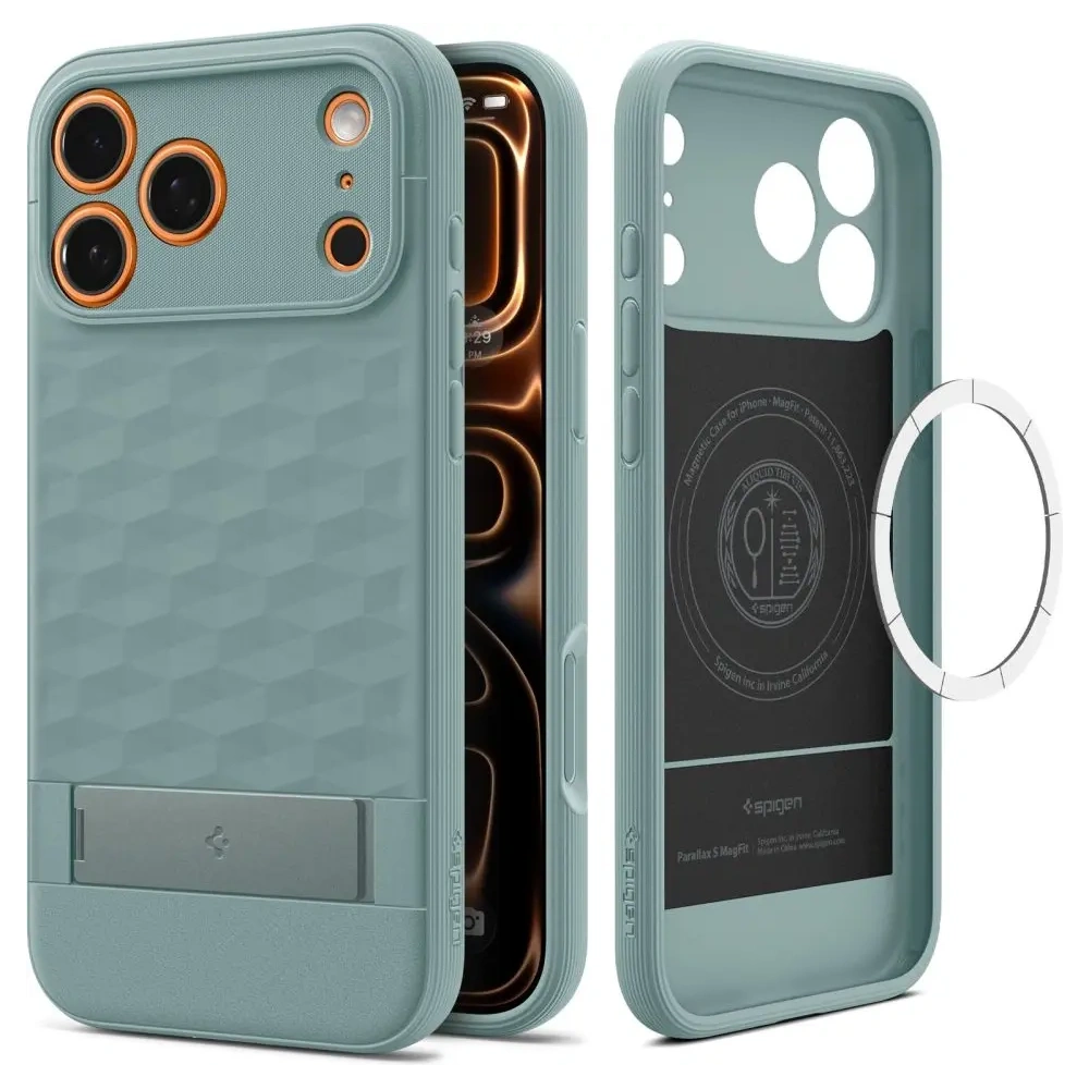 Etui Spigen Parallax S Mag MagSafe do Apple iPhone 17 Pro Max Sage Green