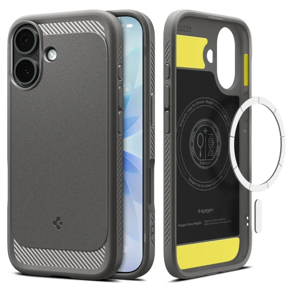 Etui Spigen Rugged Armor Mag MagSafe do Apple iPhone 17 Grey