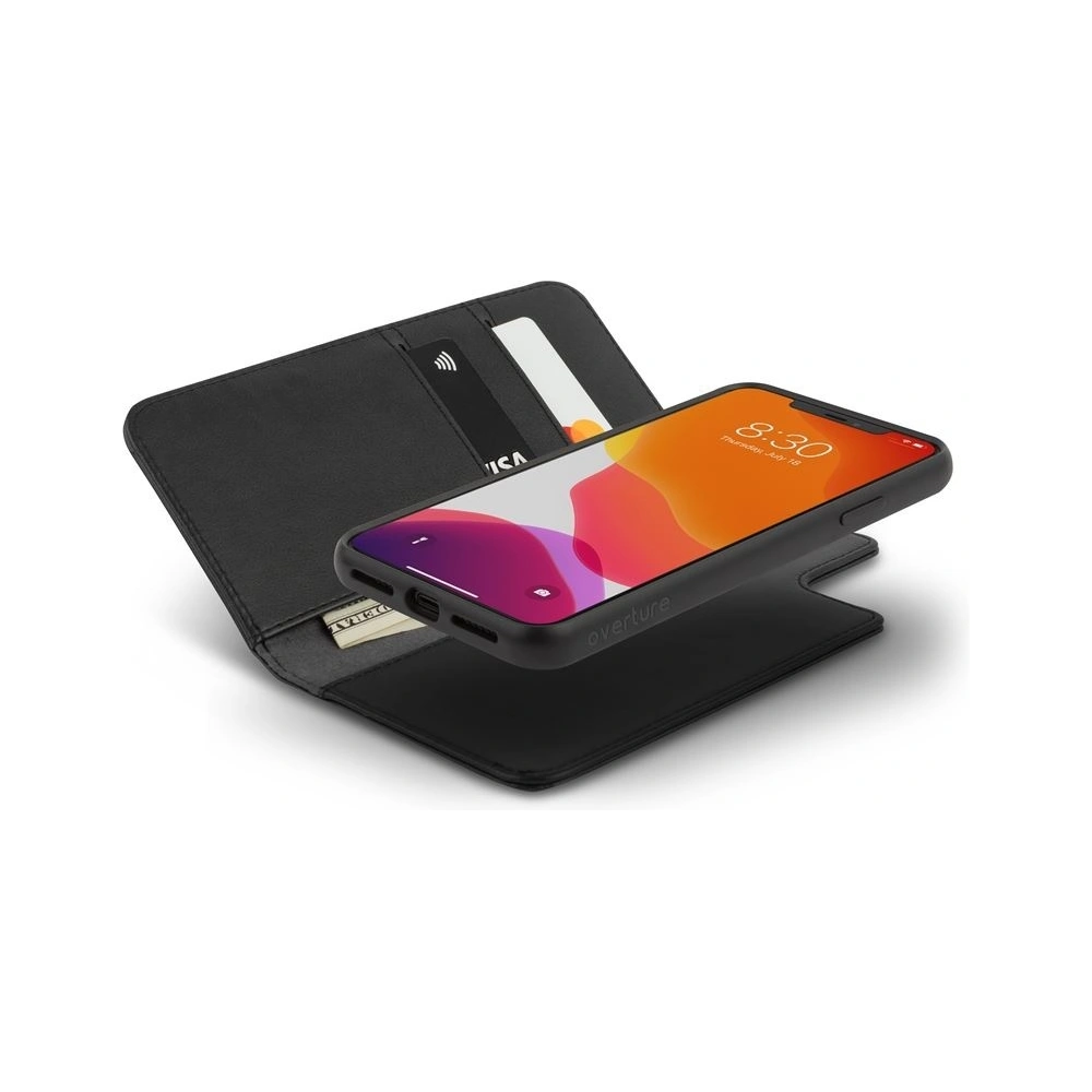 Hurtownia GSM - Etui Moshi Overture 2w1 Apple iPhone 11 Pro Max s kapsami na karty + stojánek (systém SnapTo) (Charcoal Black) - MOSH047BLK - {ean13} - Hurt