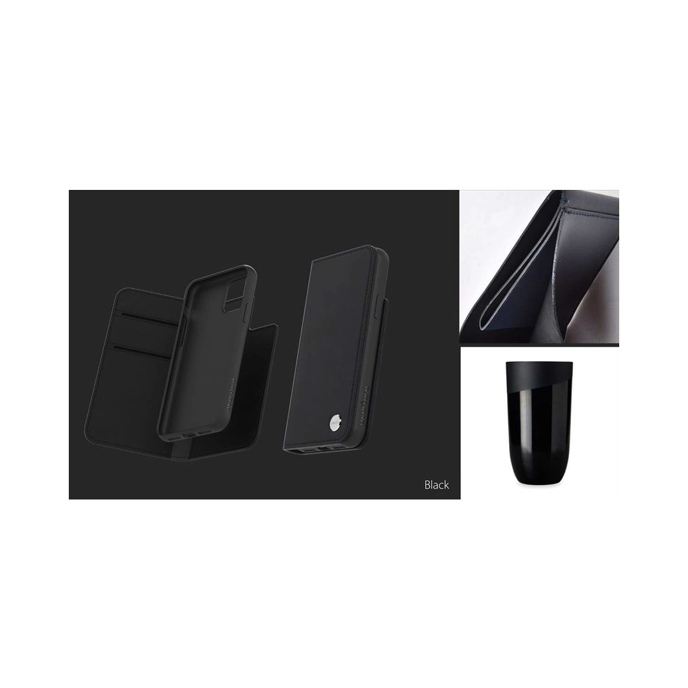 Hurtownia GSM - Etui Moshi Overture 2w1 Apple iPhone 11 Pro Max s kapsami na karty + stojánek (systém SnapTo) (Charcoal Black) - MOSH047BLK - {ean13} - Hurt