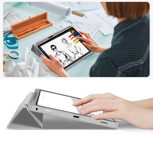 Etui Tech-Protect SmartCase Pen do Samsung Galaxy Tab S9 11.0 / S9 FE / S10 FE / S10 Lite 10.9 X710 / X716b / X510 / X516b / X520 / X526 / X400 / X406b Grey
