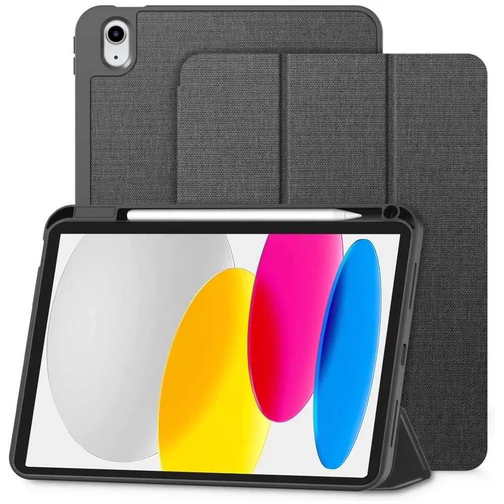 Etui Tech-Protect SmartCase Pen Canvas do Apple iPad 10.9" 2022 / 11" 2025  Charcoal Grey