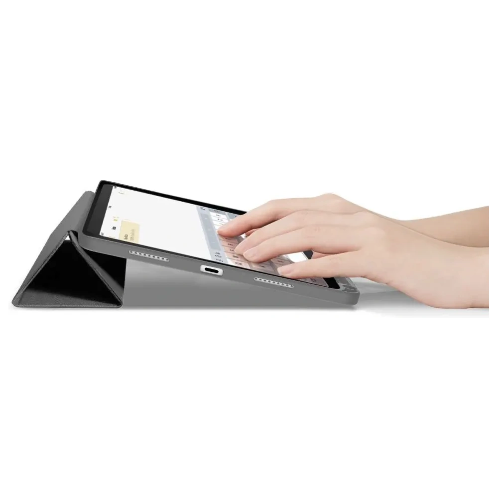 Etui Tech-Protect SmartCase Pen Canvas do Apple iPad 10.9" 2022 / 11" 2025  Charcoal Grey