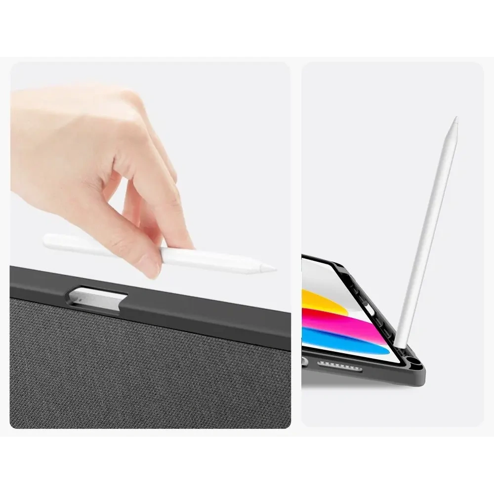 Etui Tech-Protect SmartCase Pen Canvas do Apple iPad 10.9" 2022 / 11" 2025  Charcoal Grey