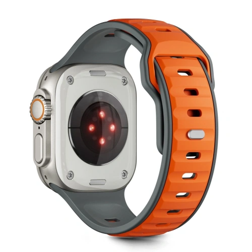 Pasek Tech-Protect IconBand Line do Apple Watch 8 / 9 / 10 / 11 / SE / Ultra 44/45/46/49mm Grey/orange