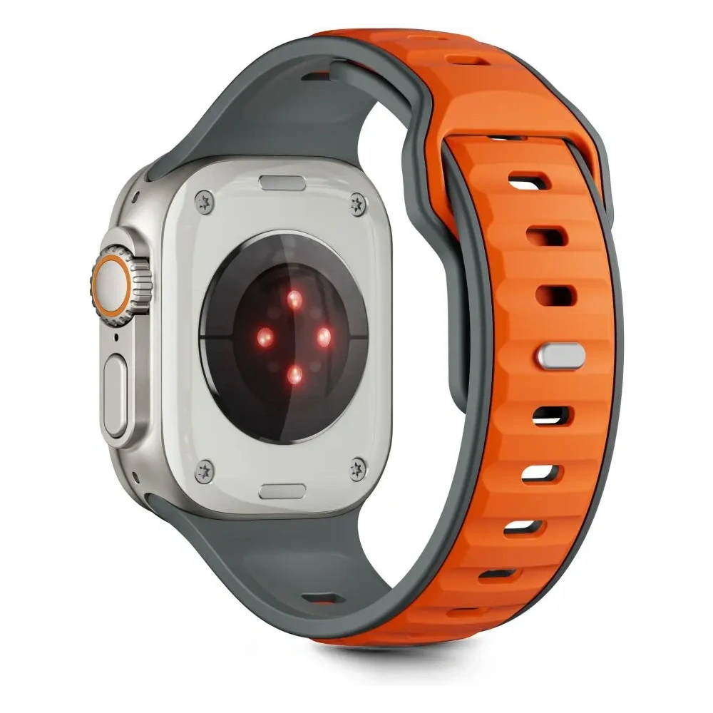 Pasek Tech-Protect IconBand Line do Apple Watch 8 / 9 / 10 / 11 / SE / Ultra 44/45/46/49mm Grey/orange