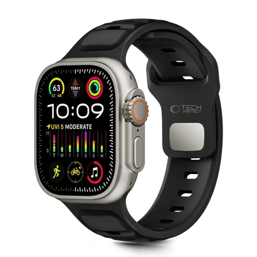 Pasek Tech-Protect IconBand Line do Apple Watch 8 / 9 / 10 / 11 / SE / Ultra 44/45/46/49mm Black /black